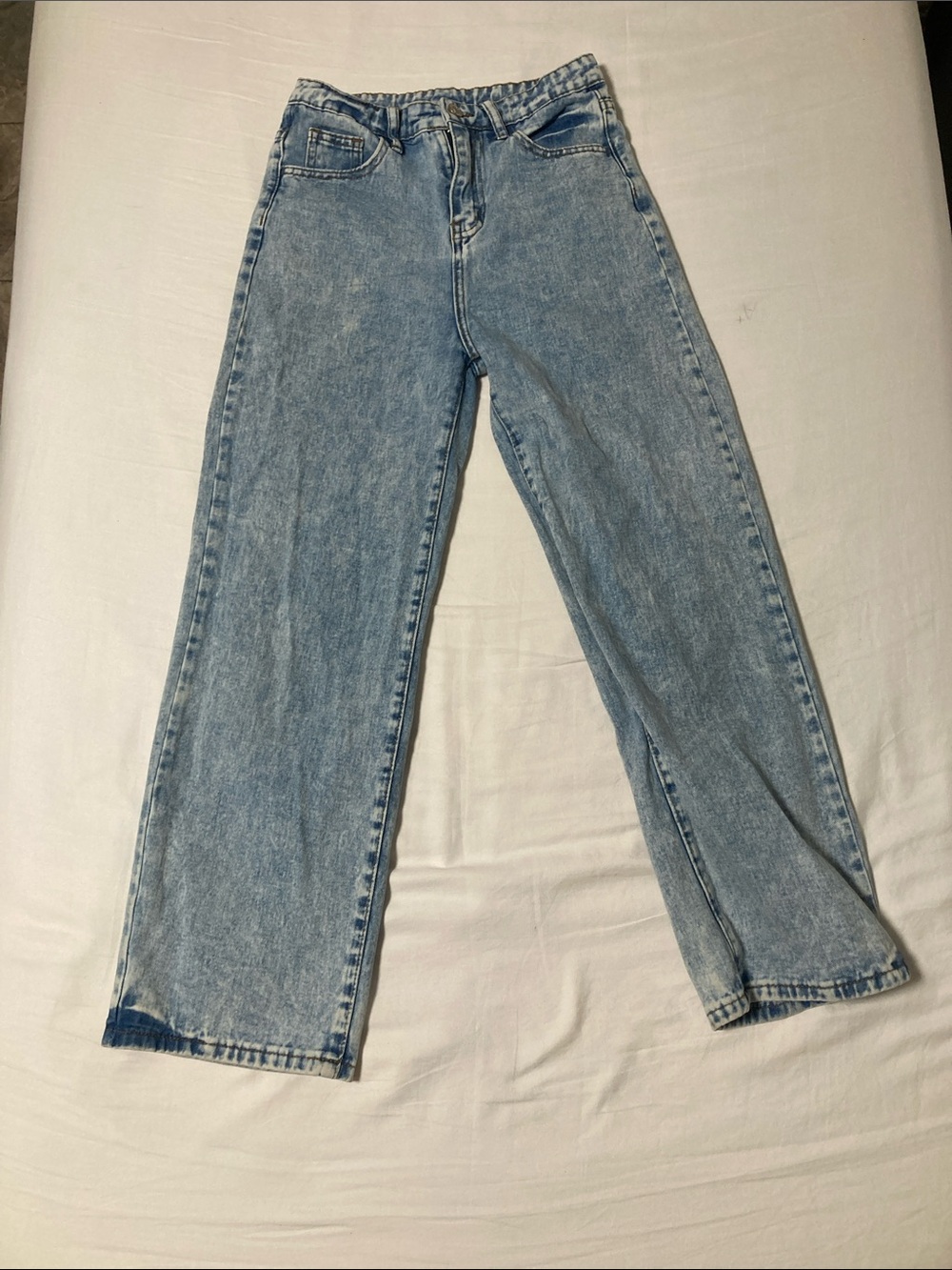 Light Blue High-Waist Straight Leg Women’s Jeans